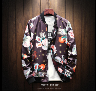 Japanese Flora Bomber Jacket