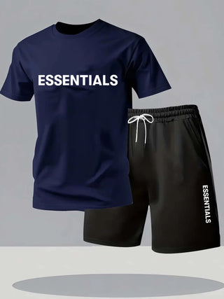 2025 Summer Men's New Casual Set Short Sleeve T-shirt Shorts Youth Trendy Brand Two piece Set Suitable for Summer Outdoor Sports