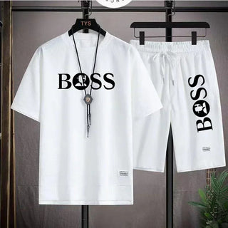 Men's luxury sportswear set casual fitness T-shirt and shorts 2-piece set with short sleeves summer 2024