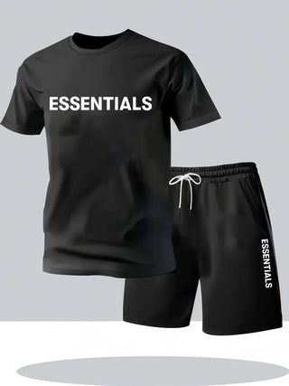 2025 Summer Men's New Casual Set Short Sleeve T-shirt Shorts Youth Trendy Brand Two piece Set Suitable for Summer Outdoor Sports