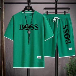 Men's luxury sportswear set casual fitness T-shirt and shorts 2-piece set with short sleeves summer 2024