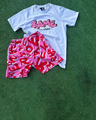 2025 Men's Summer Set Sportswear 2-piece Set Short Sleeve Round Neck Custom Printed T-shirt Shorts Men's Shorts Set Lightweight