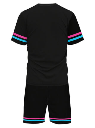 2025 New Men's Miami NO.3 printed casual sports adult basketball jersey Jogging Set