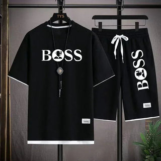 Men's luxury sportswear set casual fitness T-shirt and shorts 2-piece set with short sleeves summer 2024